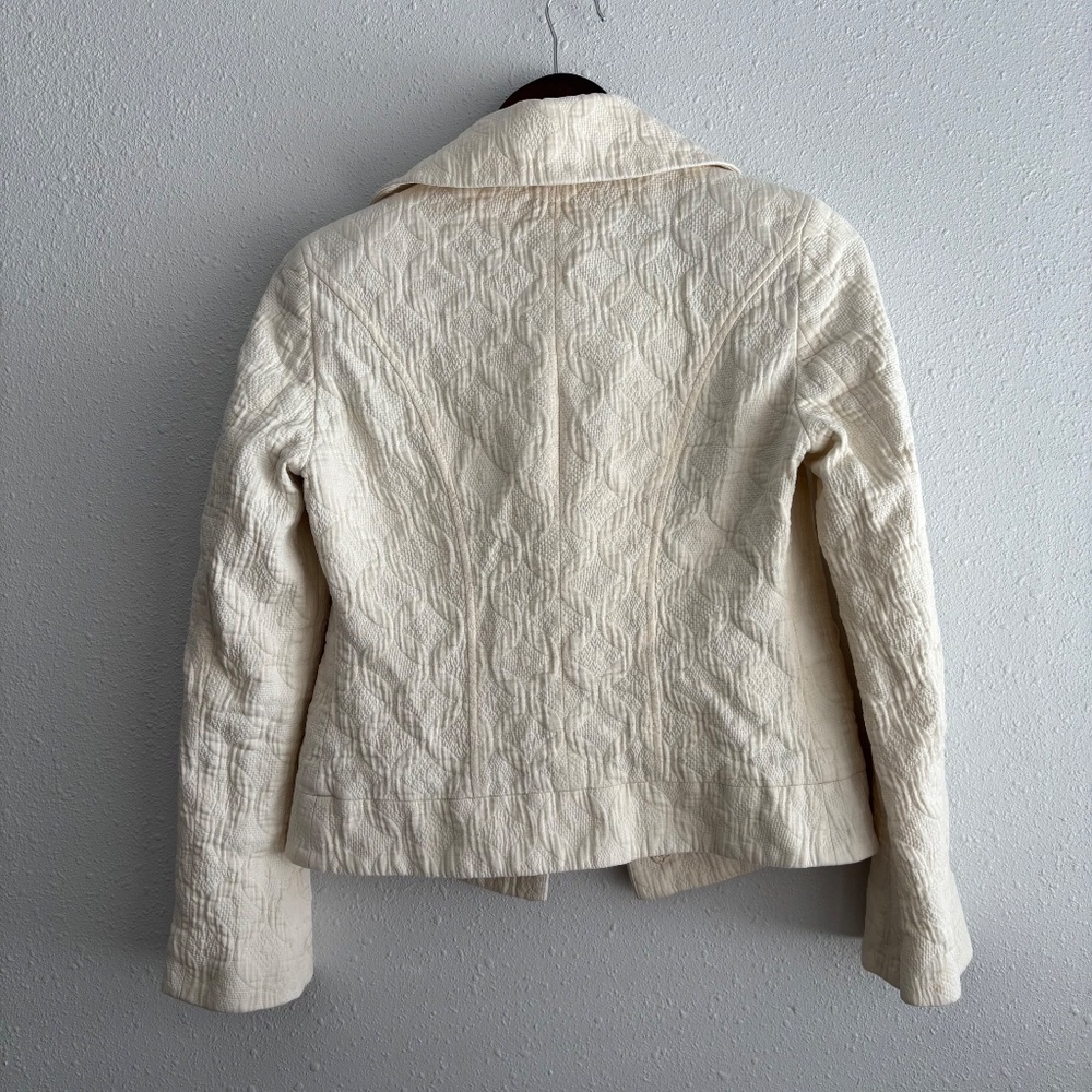 Reiss Women's Textured Cream Jacket - Picture 5 of 6